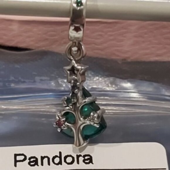 Authentic PANDORA STERLING SILVER SPARKLING CHRISTMAS TREE DANGLE 792983C01 - Picture 11 of 11